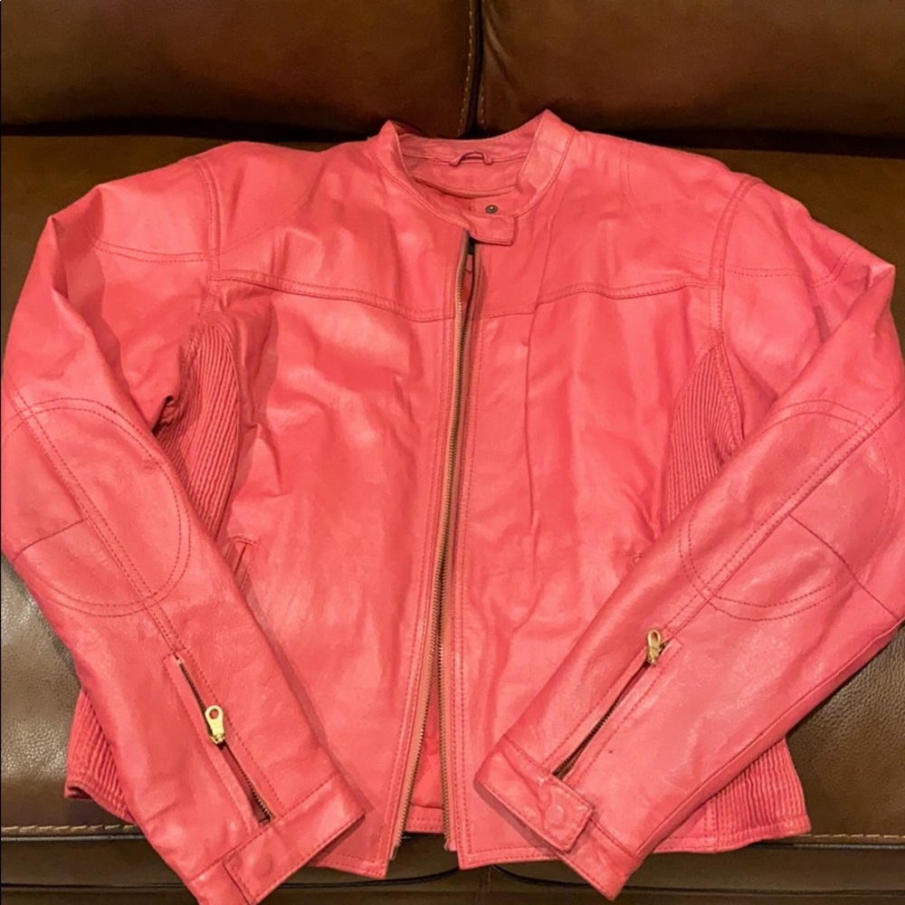 Pink Leather Jacket